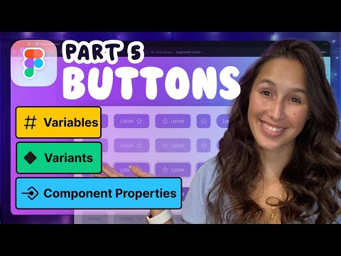 Figma Button Components (Variables, Tokens, Variants & Component Properties ) | Design System Part 5