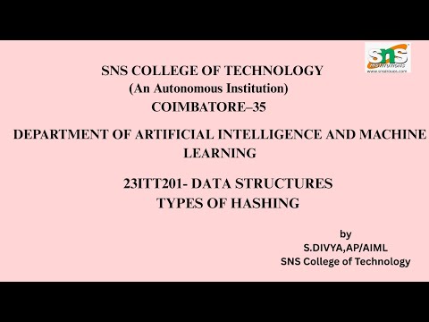 Types of Hashing | Data Structures | SNS Institutions
