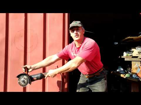 В какую сторону искрами правильно резать болгаркой? Куда её вырвет при клине?