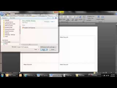 Create name tags using the Mail Merge feature in Microsoft Word