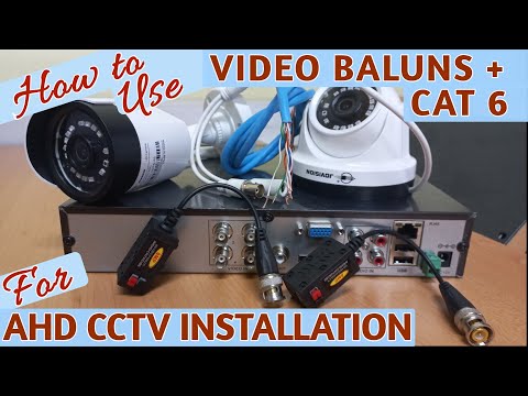How to install CCTV Cameras Using video baluns + network cable.