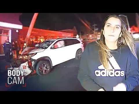 Bodycam: Drunk Woman Literally Knocks the Lights Out on New Jersey Street