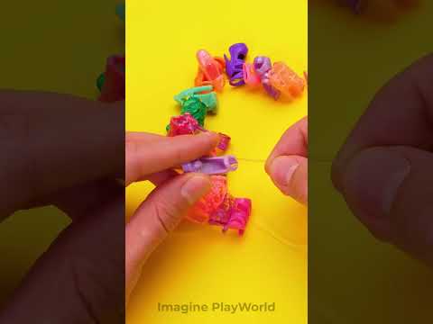 🌈 Tiny shoes, huge style! Barbie Bracelet DIY 💖 #KidsFashion #DollCraft #CreativeFun