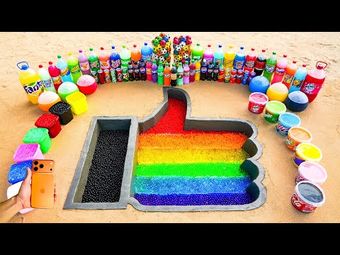 How to make Rainbow Like Hand with Orbeez & Cement, iPhone vs Fanta, Mirinda, Coca Cola vs Mentos!