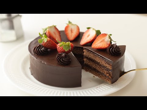 ガナッシュケーキの作り方 Chocolate Ganache Cake|HidaMari Cooking