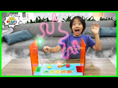 How to make DIY Buzz Wire Game Focus Challenge for Kids with Ryan!