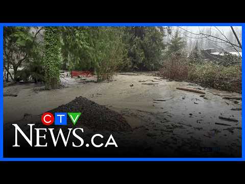 Heavy rain triggers landslide in Coquitlam