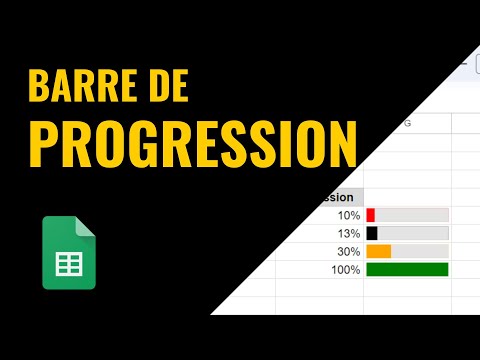 Faire une BARRE DE PROGRESSION dans Google Sheets (couleurs, etc.)