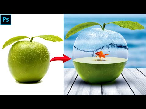 Apple And Fish Manipulation in Photoshop | Transparent Effect#viral