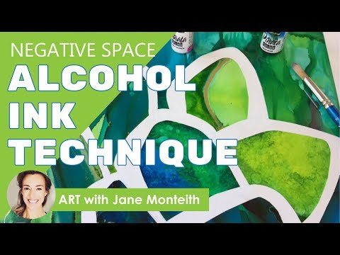 Negative Space Painting with Alcohol Ink & Contact Paper!