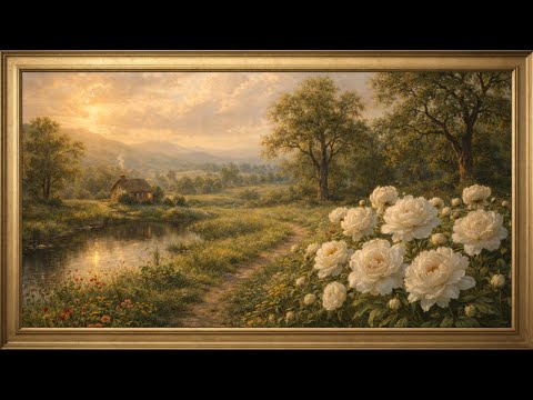 Cozy Spring Meadow Ambience | 4K Frame TV Art | Relaxing Painting (3 Hours)