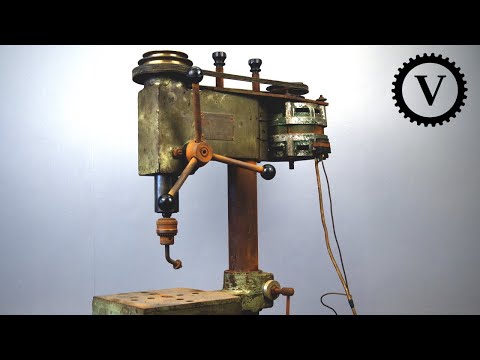 Restoration and modernization of a tabletop drilling machine | Reduced size by 35%
