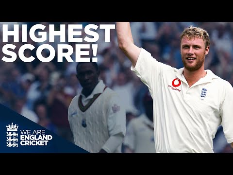Flintoff Hits 7 Sixes In Highest Ever Score | England v Windies 2004 - Highlights | England Cricket