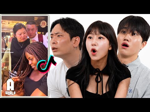 Koreans react to "Being a Black girl in Asia" TikToks!