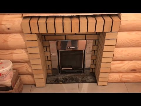Как сделать монтаж банной печи с порталом из кирпича своими руками.