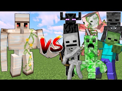 TITAN IRON GOLEM vs ALL TITANS | Minecraft Mob Battle