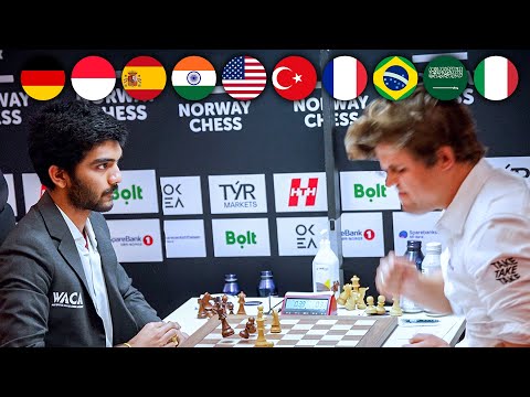 Gukesh's HISTORIC Win Vs. Magnus In 10 Different Languages!