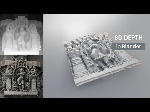 Generate Depth Maps and Displace Super-detailed Bas-reliefs - Blender Tutorial