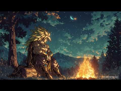 Legendary Super Saiyan 3 Broly by the Campfire | 1-Hour Lofi Beats