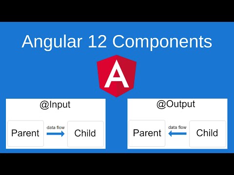 Angular 12 - Sharing data between child and parent components with @Input and @Output decorators.