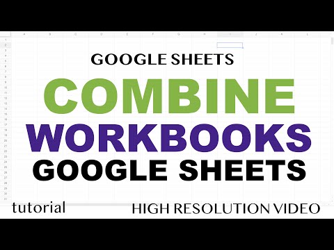 Combine Multiple Google Sheets (Workbooks) to Master Data File