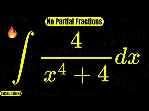 The Easiest Way to Solve Integral of 4/(x^4 + 4) dx (No Partial Fractions Needed!)