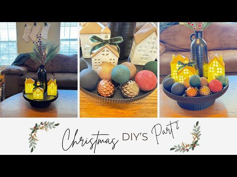 π CHRISTMAS DIY's Decoration Part 2 - Flocked/ Velvet Ornaments and Tier Tray