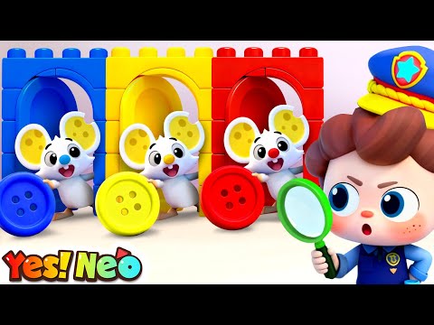 Police Chase Color Buttons | Learn Colors | Under a Button | Nursery Rhymes & Kids Songs | Yes! Neo