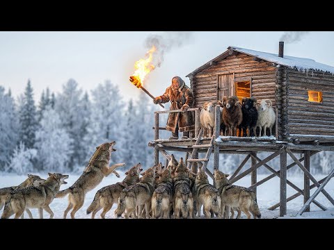 90-Year-Old Woman vs 1000 Wolves to Save Her Snow Sheep at –71°C | Yakutia Survival