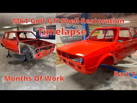 1983 Mk1 Golf GTI Body Shell Restoration Timelapse  1.8 20v t Engine Swap