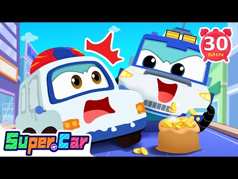 真假警車 🚔 | 假雷克警長搶走我的東西？？ 😱 | 掃描眼鏡🔍 | 嘀嗚嘀嗚向前追 🚓 | 守護城市 🏙️ | 兒童動畫 | 汽車卡通 | 超級汽車