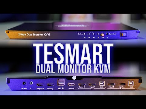 Best KVM for HOME OFFICE? TESmart Dual 4k 60hz HDMI KVM switch unboxing and review