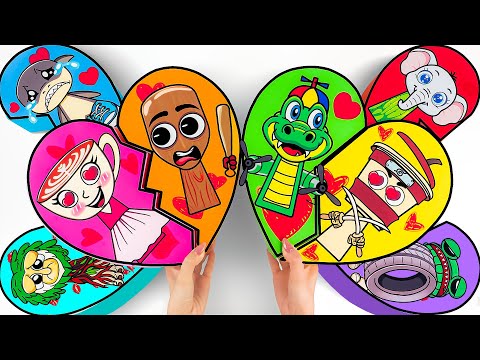 💖Paper DIY💖 Sprunki ITALIAN BRAINROT x TUNG TUNG TUNG SAHUR Couple Love Blind Box Unboxing | ASMR