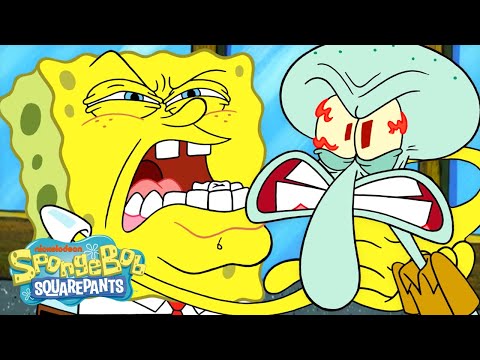 SpongeBob BRAWLING With His Friends for 60 Minutes Straight 👊 | @SpongeBobOfficial