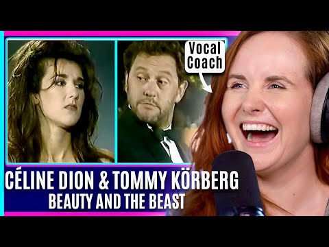 Hilarious! | Céline Dion & Tommy Körberg - Beauty & The Beast Reaction | Vocal Coach Analysis