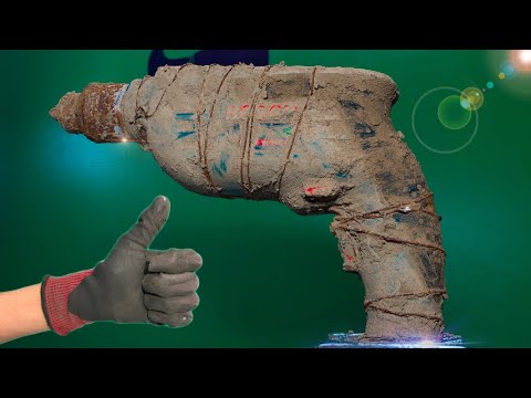 DESTROYED ANTIQUE RUSTY ELECTRIC DRILL MACHINE (Repair) RESTORATION VIDEO