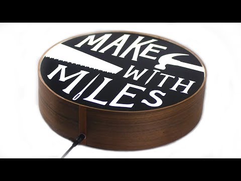 How to make a CUSTOM light up sign! // Woodworking
