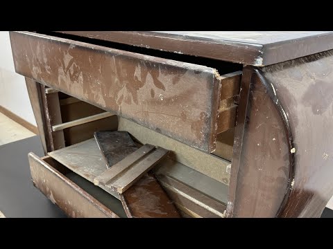 Transforming a Broken Mid-Century Dresser: Full Furniture Restoration & Makeover