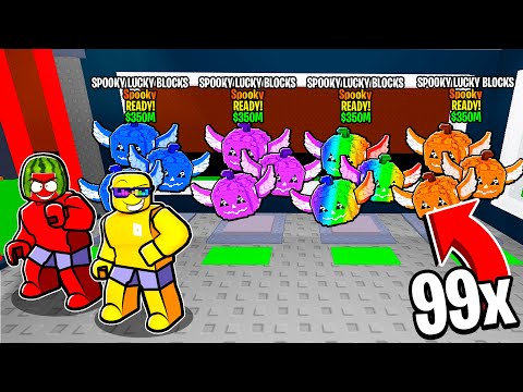 My Steal a Brainrot Base has MAXED OUT Spooky Lucky Blocks