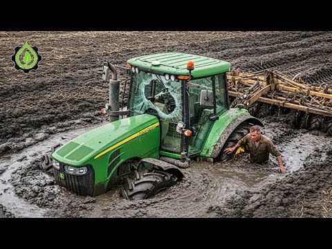Tractor Stuck In Mud Compilation | Amazing Tractor Operator Skills #14