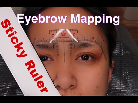 Eyebrow Mapping quick and easy tutorial with Sticky Ruler