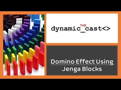 Domino effect with Jenga blocks