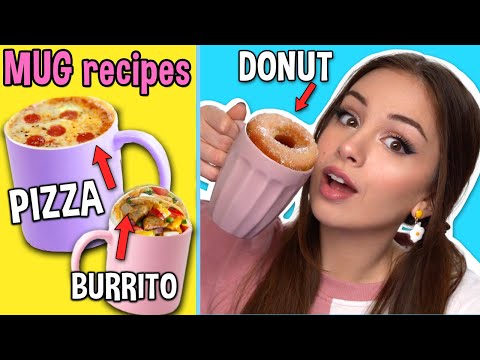 I TRIED MICROWAVE MUG RECIPES for pizza , burrito and donut