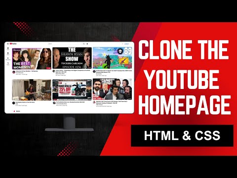I Cloned the YouTube Homepage With Pure HTML & CSS (Beginner Friendly)