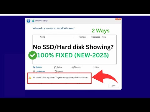 Windows10/11Installation Error- We couldn't find any drives To get a storage driver click load drive