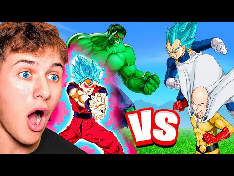 GOKU and HULK Vs. ONE PUNCH MAN and VEGETA