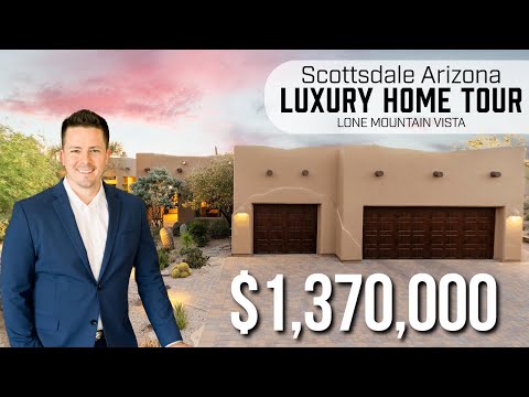 TOUR A $1.37M Adobe Scottsdale Arizona Home Tour | Lone Mountain Vista | Robert Godridge Realtor