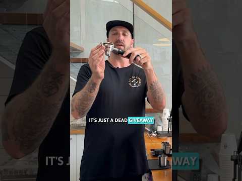 Jimmy with a word of advice for baristas who are tamping coffee with their spouts on the bench.