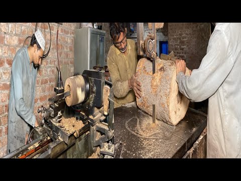 3 Most popular Tabla!Big Log to Art Traditional Wood Lathe & Log Cutting | Skilled Workers Making!