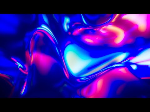 🎬 4K Screensaver – Neon Blue, Pink & Cyan Liquid Reflections | Abstract Loop (No Audio)
